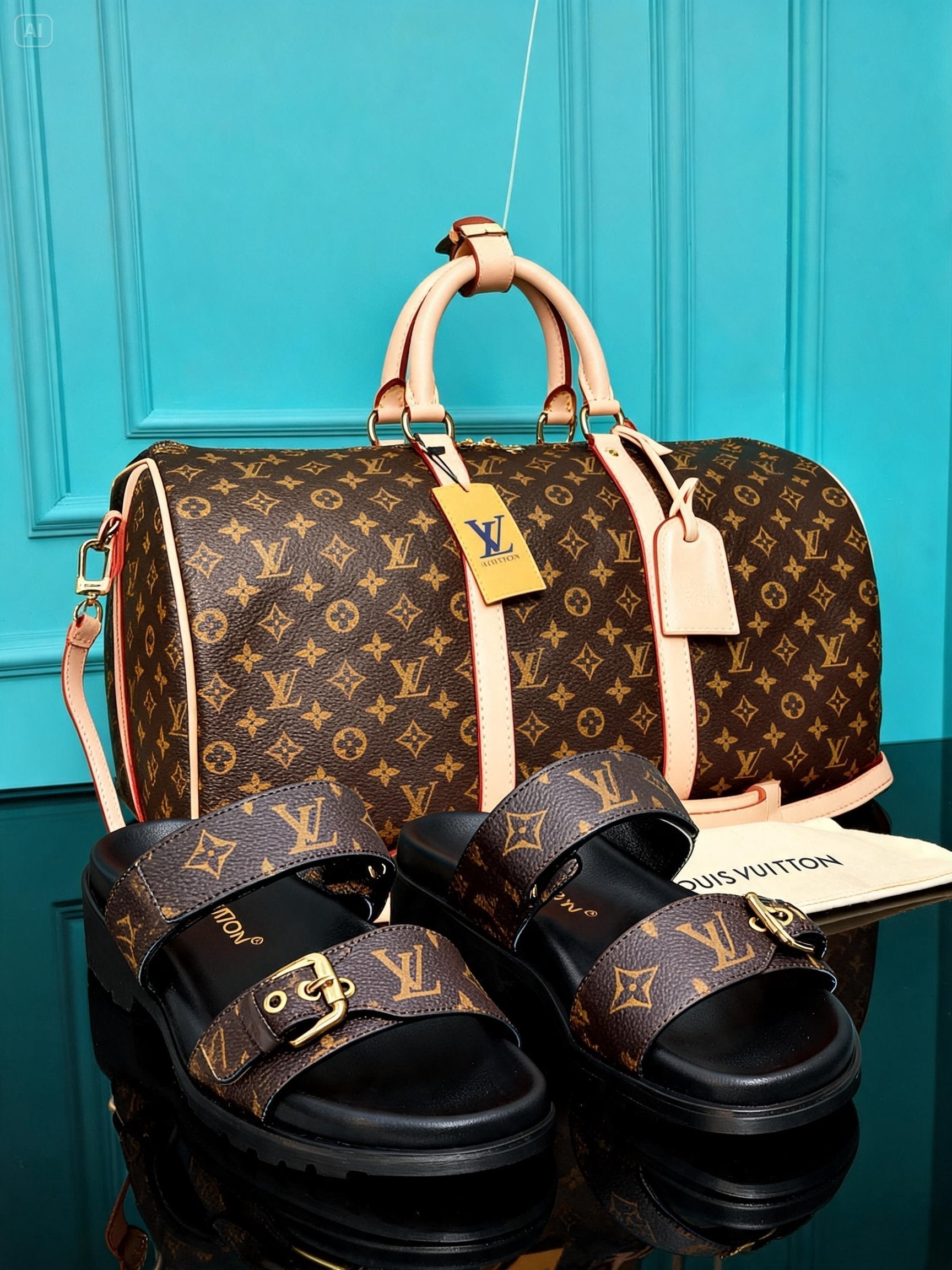 Keepall Bandouliere 50 and Slipper