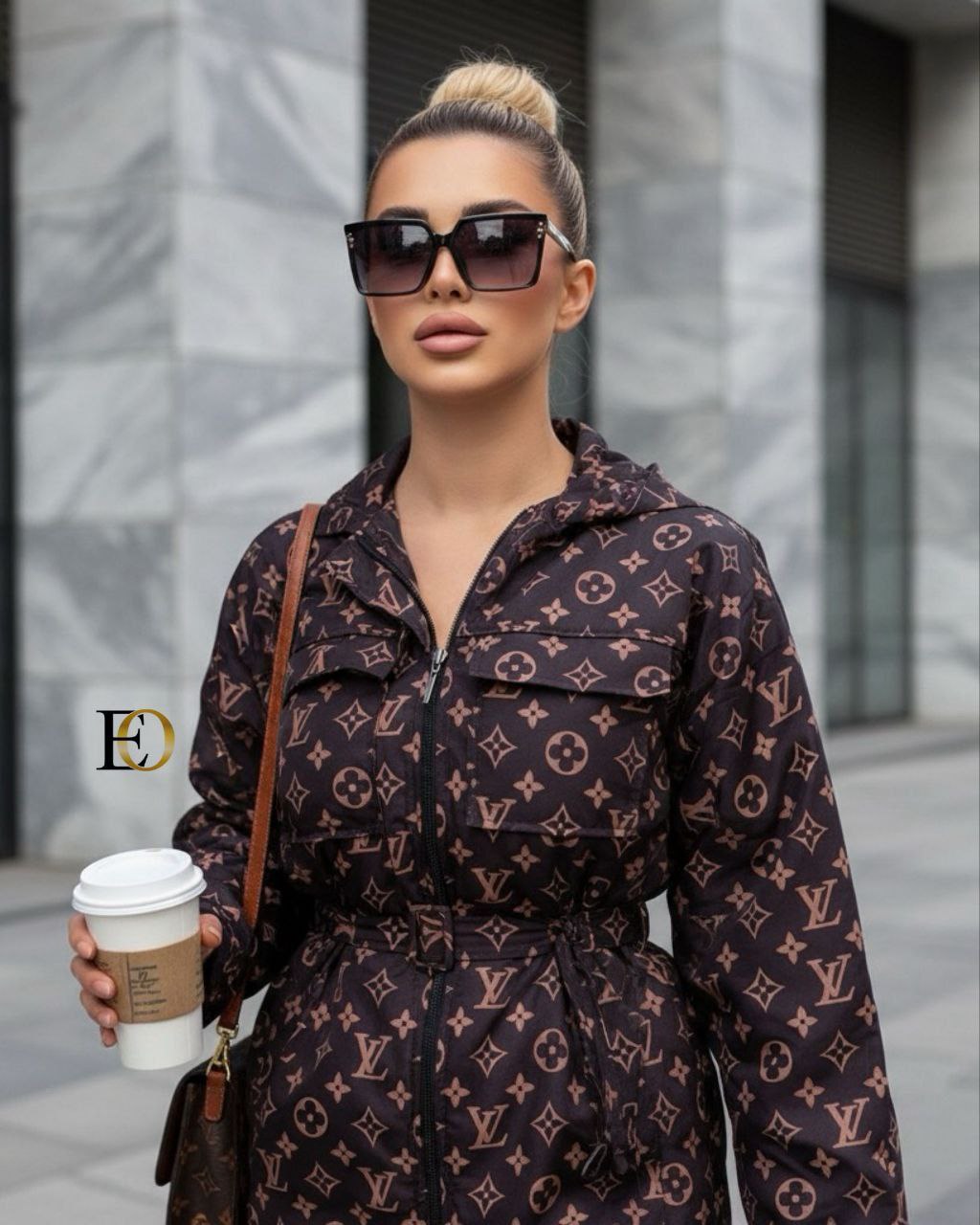 '- Hooded Trench Coat
