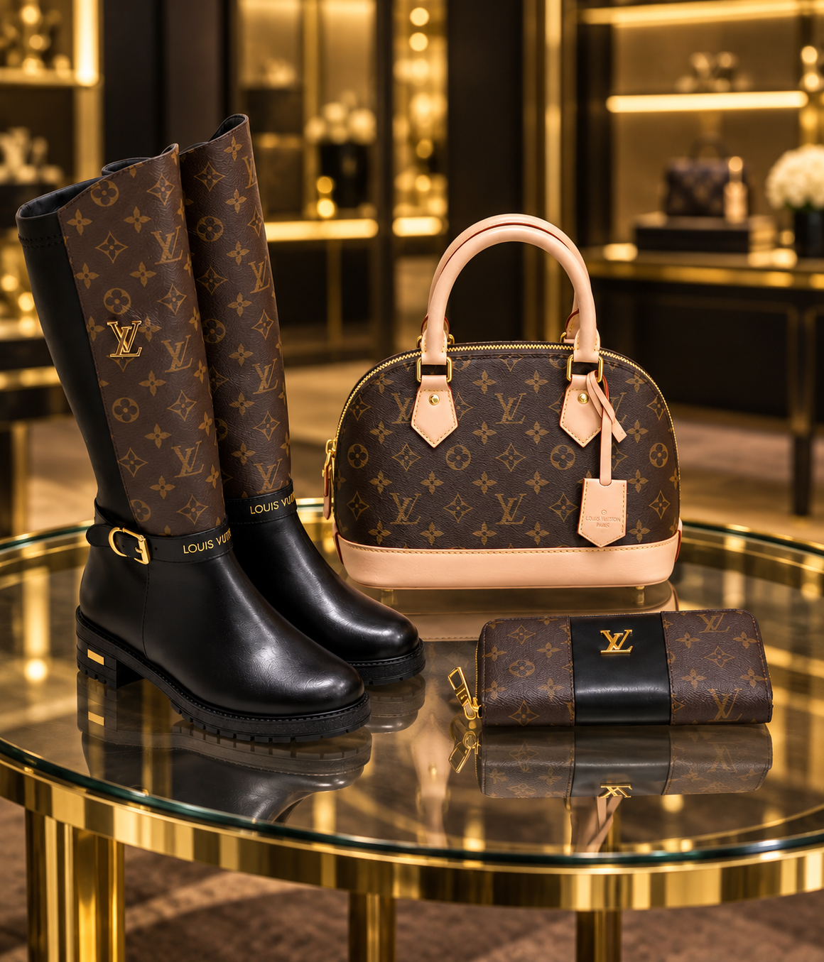 Bag, Boot and Wallet Set