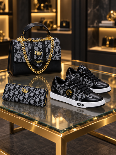 C-D - Bag , Shoes and Wallet Set