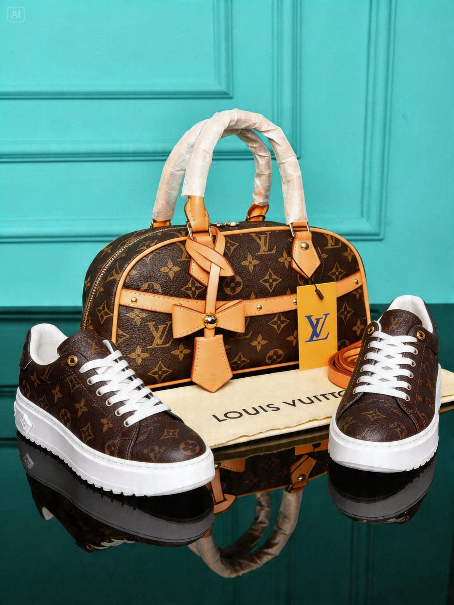Handbag East-West Bag and Shoes