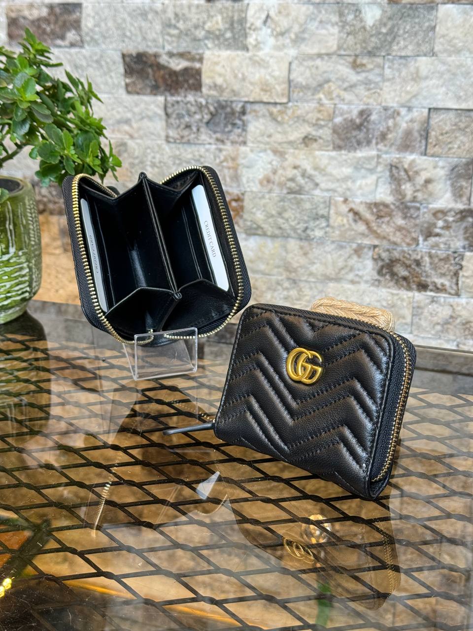 Leather Mini Zippy Wallet
