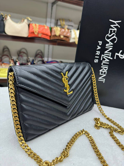 '- Quilted Shoulder Bag (Big) (DarkSilver)