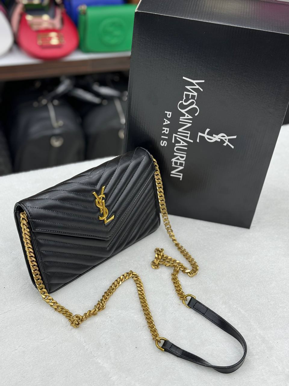 '- Quilted Shoulder Bag (Big) (DarkSilver)