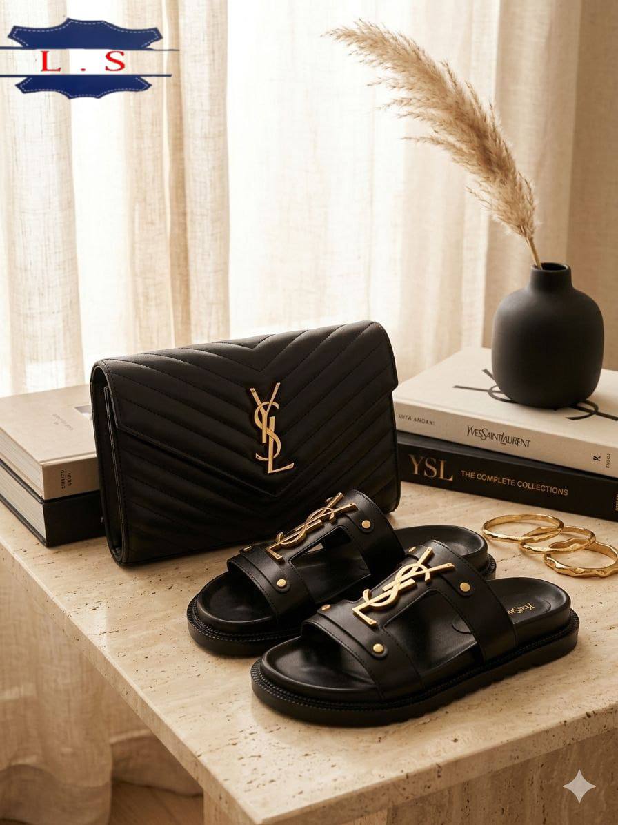 ys slippers and bag